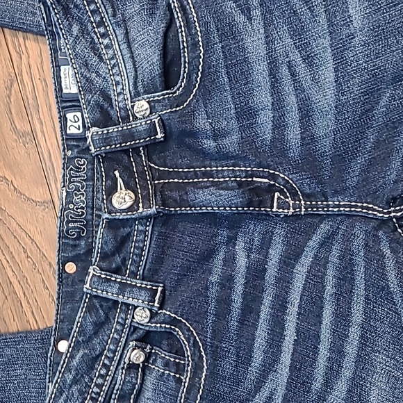 WILD AND FREE Miss Me Jeans Boyfriend Capri Size 26 ♠♠♠ - Picture 6 of 12